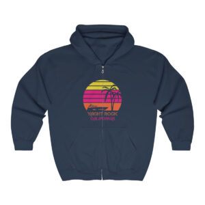 Yacht Rock California – Unisex Full Zip Hooded Sweatshirt