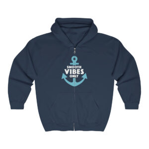 Smooth Vibes Only – Unisex Full Zip Hooded Sweatshirt