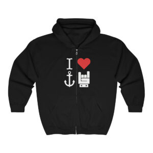 I Love Yacht Rock – Unisex Full Zip Hooded Sweatshirt