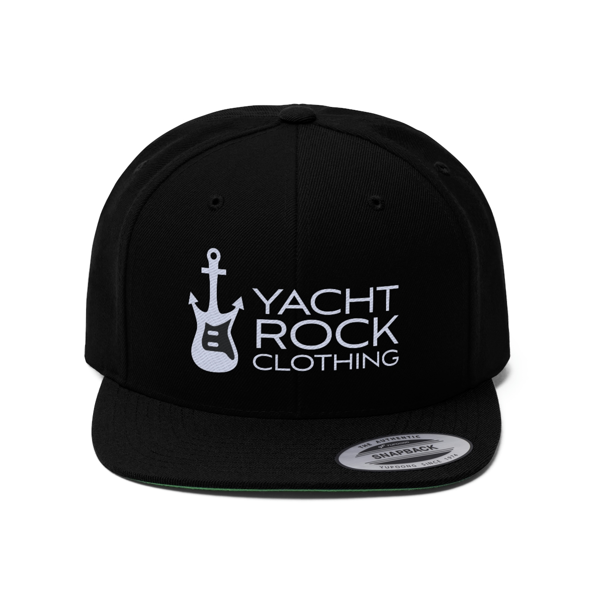 Yacht Rock Clothing Logo Unisex Snapback Hat Black/White