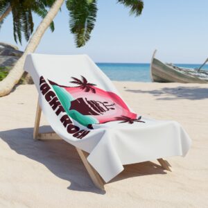 Pink and Palms Beach Towel